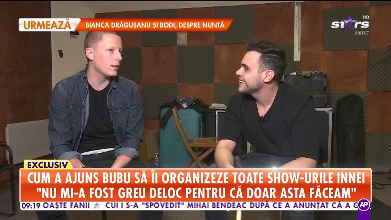 Cum a ajuns Bubu să-i organizeze toate show-urile Innei: Eu mă ocup de toată partea tehnică de pe scenă