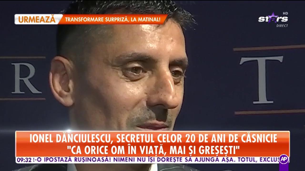 Ionel Dănciulescu, totul despre pasiunea mai puţin cunoscută, dar şi despre cei 20 de ani de căsnicie: Suntem &icirc;mpreună de la 19 de ani