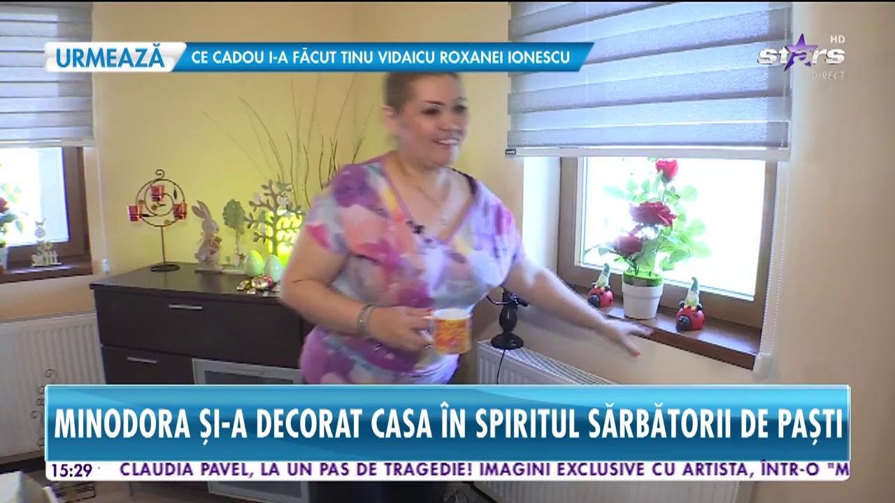 Minodora și-a decorat casa &icirc;n spiritul sărbătorii de Paști. Ce nu-i lipsește vedetei de pe masă &icirc;n ziua sf&acirc;ntă