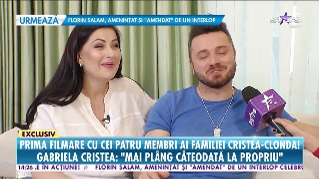 Prima filmare cu cei patru membri ai familiei Cristea-Clonda