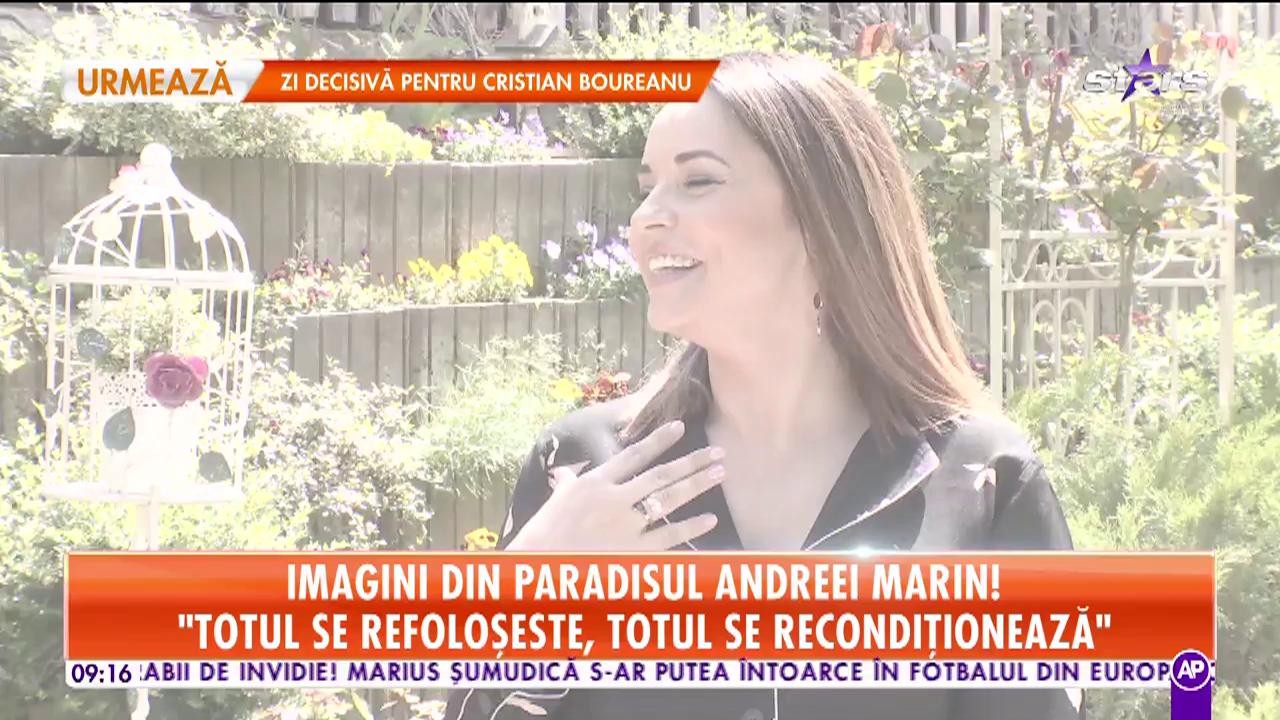 Imagini din paradisul Andreei Marin: &Icirc;mi place nespus această terasă și felul &icirc;n care florile pică de la un etaj la altul