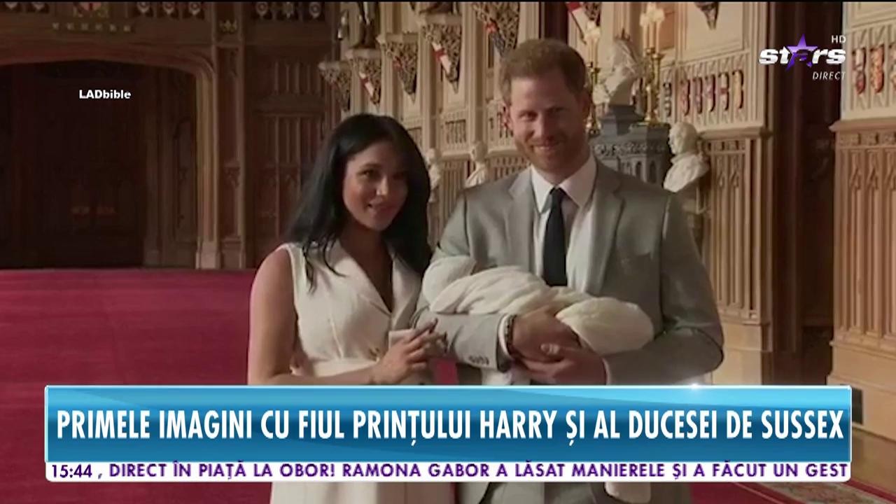 Primele imagini cu fiul prințului Harry și al ducesei de Sussex