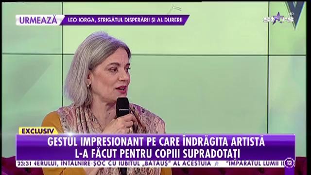 Maia Morgenstern, viaţă dedicată copiilor bătuţi de soartă!