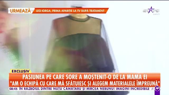 Pasiunea pe care Sore a moștenit-o de la mama ei: &Icirc;n creațiile mele mă inspiră tot muzica