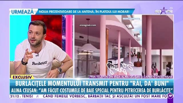 Cele mai urmărite femei din Rom&acirc;nia, &icirc;n exclusivitate la Răi da' buni. Alina Ceușan: Am făcut costumele de baie special pentru petrecerea de burlăcițe