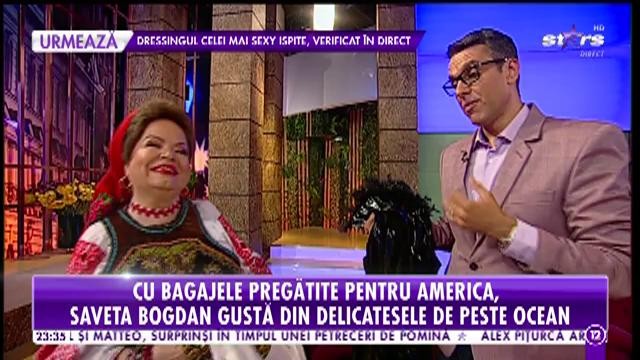 Cu bagajele pregătite pentru America, Saveta Bogdan gustă din delicatesele pe care le va m&acirc;nca acolo toată vara