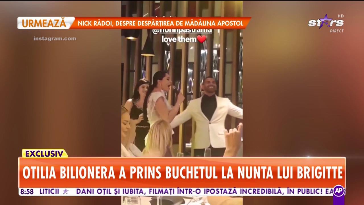 Otilia Bilionera a prins buchetul la nunta lui Brigitte!