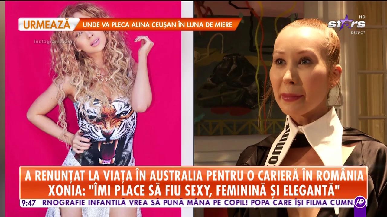 Xonia a renunţat la viaţa &icirc;n Australia pentru o carieră &icirc;n Rom&acirc;nia