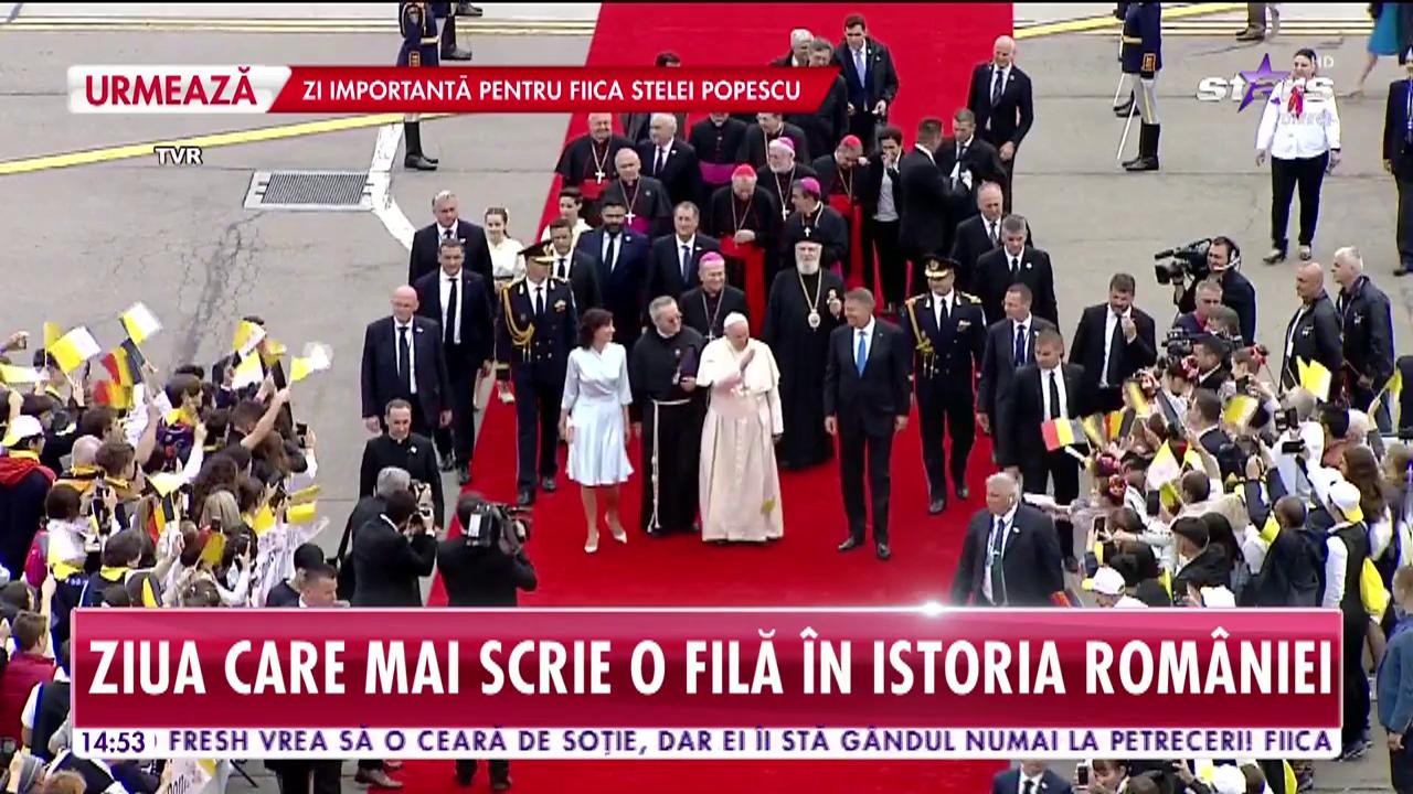 Papa Francisc a pus piciorul pe păm&acirc;nt rom&acirc;nesc!
