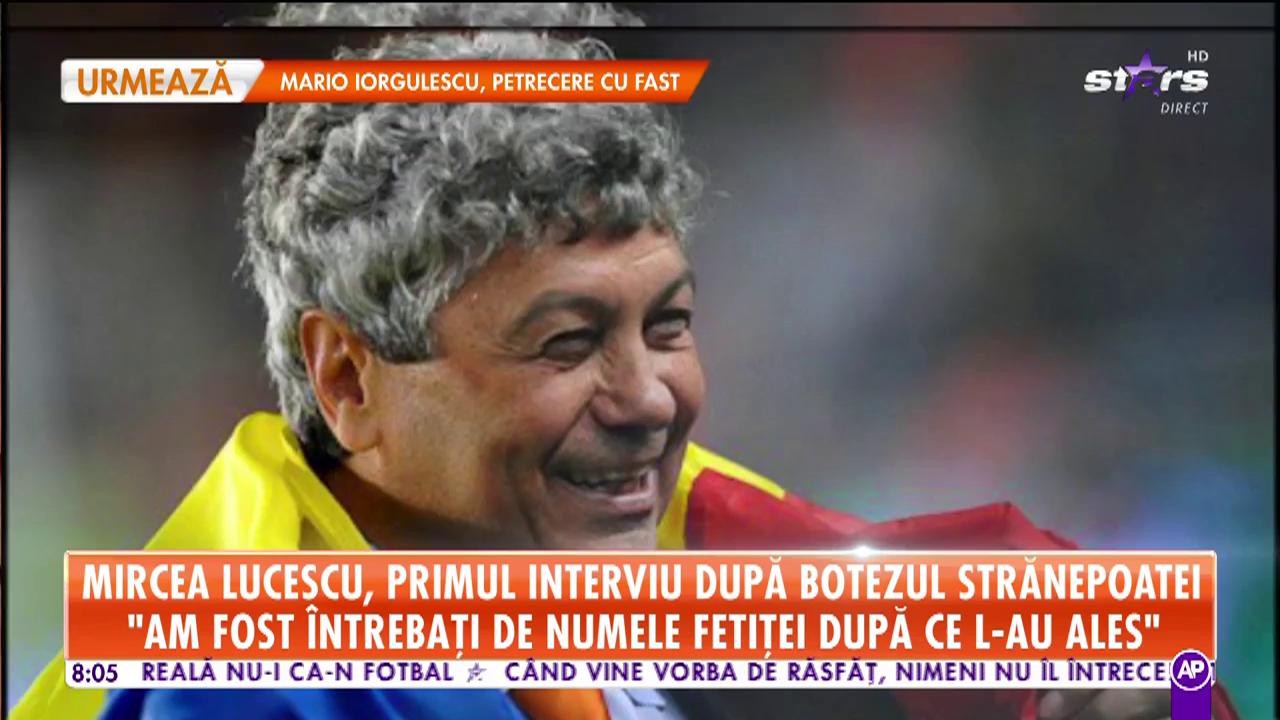 Mircea Lucescu, primul interviu după botezul strănepoatei: Ne reunim familia rar, dar o facem cu toată dragostea