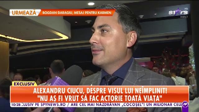 Star Matinal. Alex Ciucu, despre visul lui ne&icirc;mplinit: Dacă nu eram designer, aș fi vrut să fac actorie de film