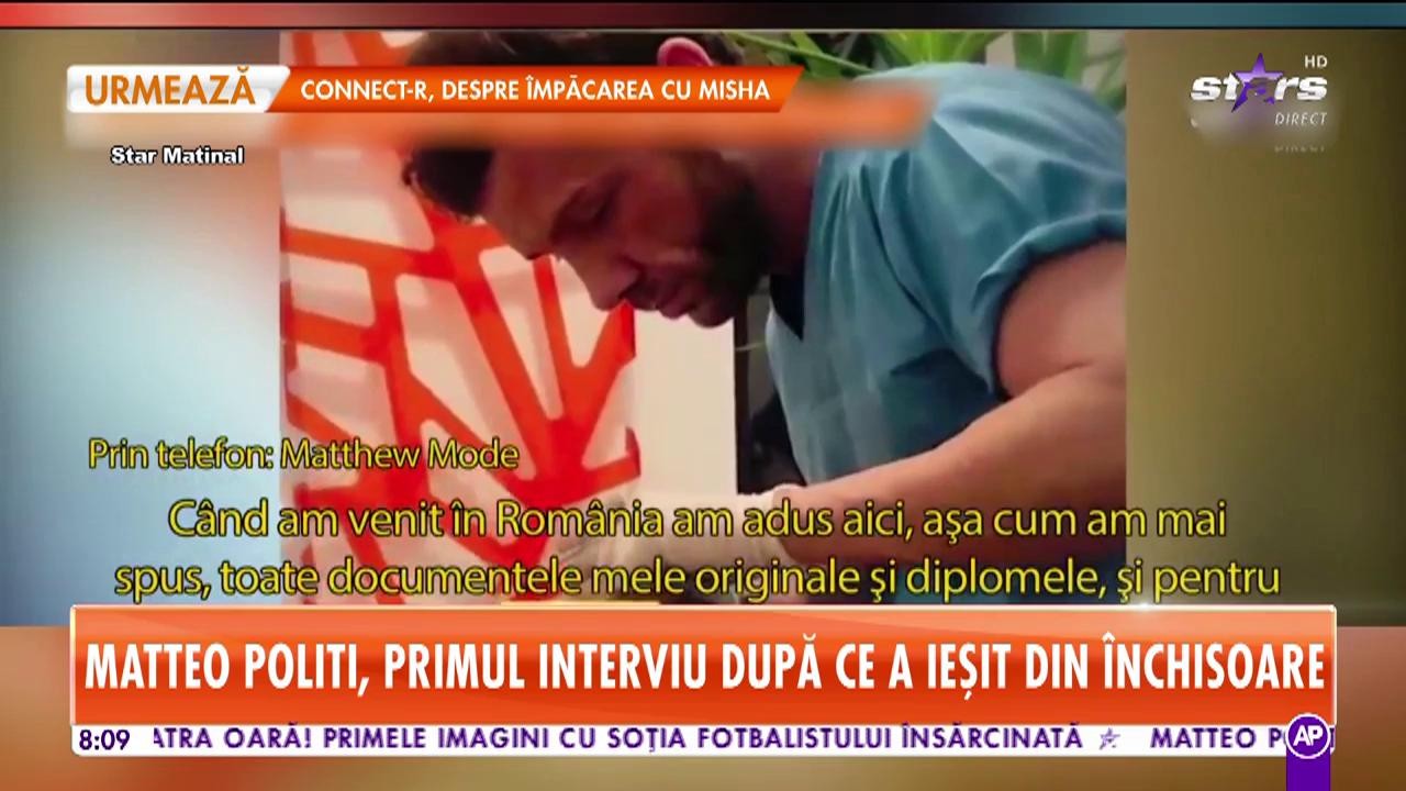 Matteo Politi, primul interviu după ce a ieșit din &icirc;nchisoare