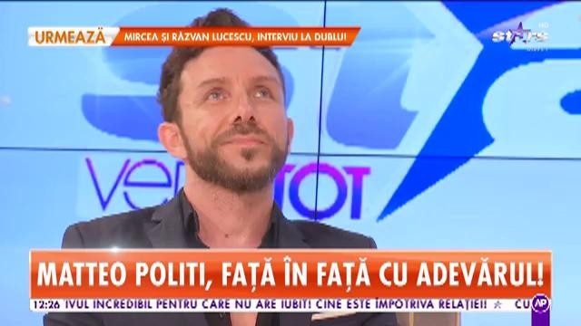 Star Matinal. Matteo Politi după ce a ieşit din &icirc;nchisoare