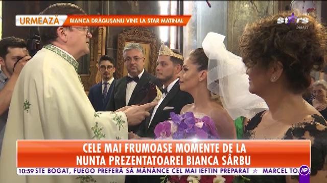 Cele mai frumoase momente de la nunta frumoasei prezentatoare Bianca S&acirc;rbu