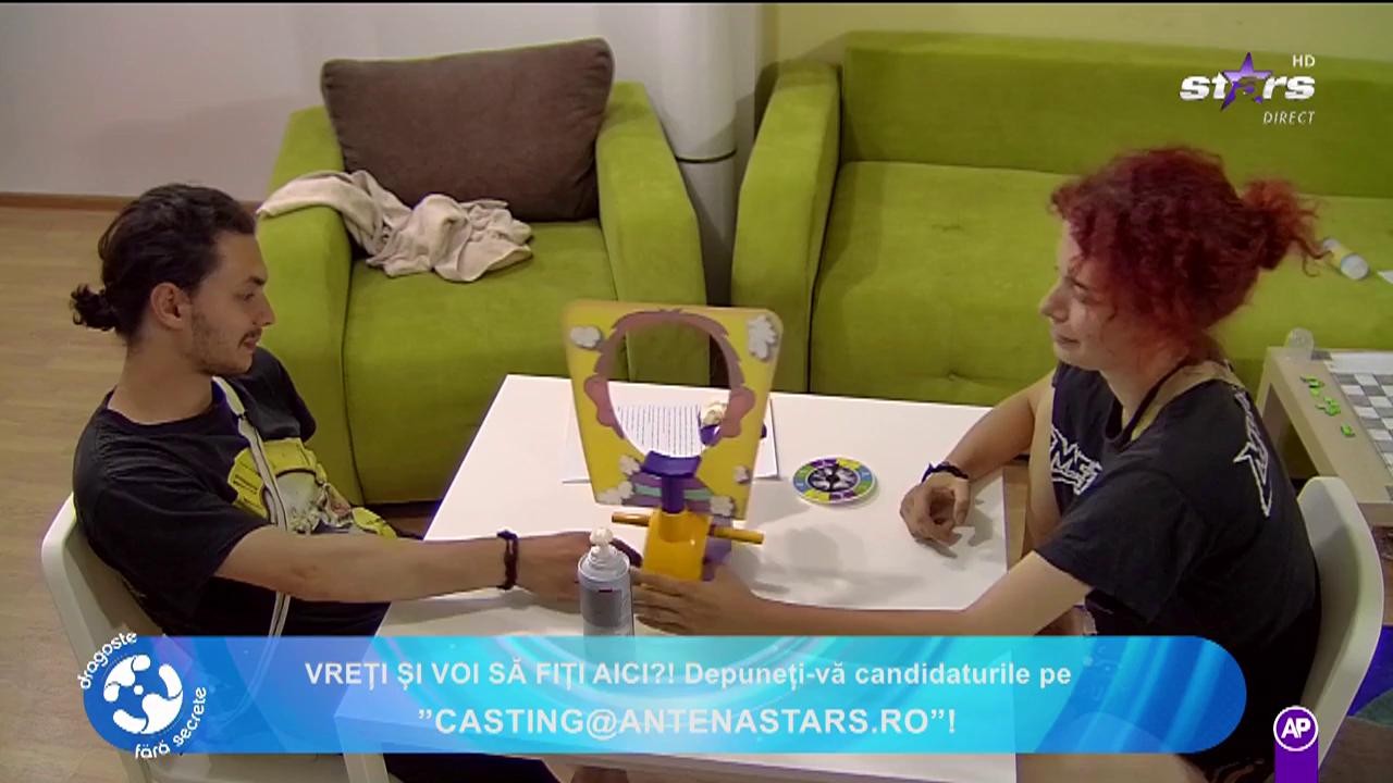 Dragoste fără secrete. Narcisa și Cosmin au parte de o super provocare, ruleta cu frișcă și &icirc;ntrebări