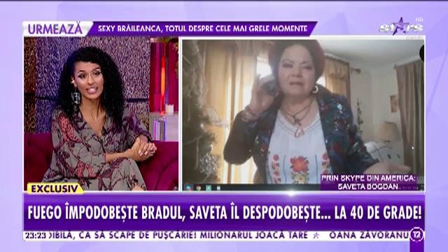 Fuego &icirc;mpodobeşte bradul, Saveta Bogdan &icirc;l despodobeşte... la 40 de grade!