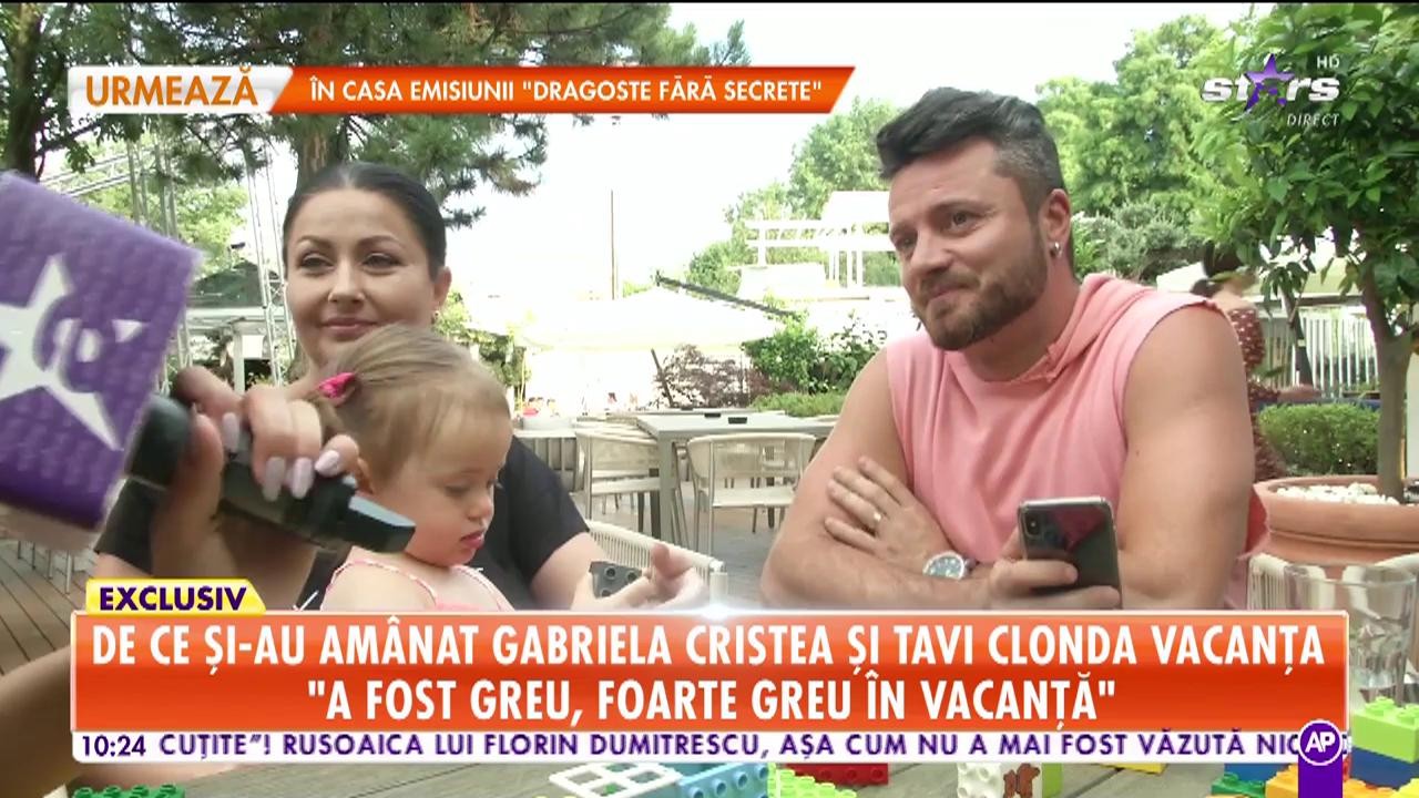 De ce și-au am&acirc;nat Gabriela Cristea și Tavi Clonda vacanța