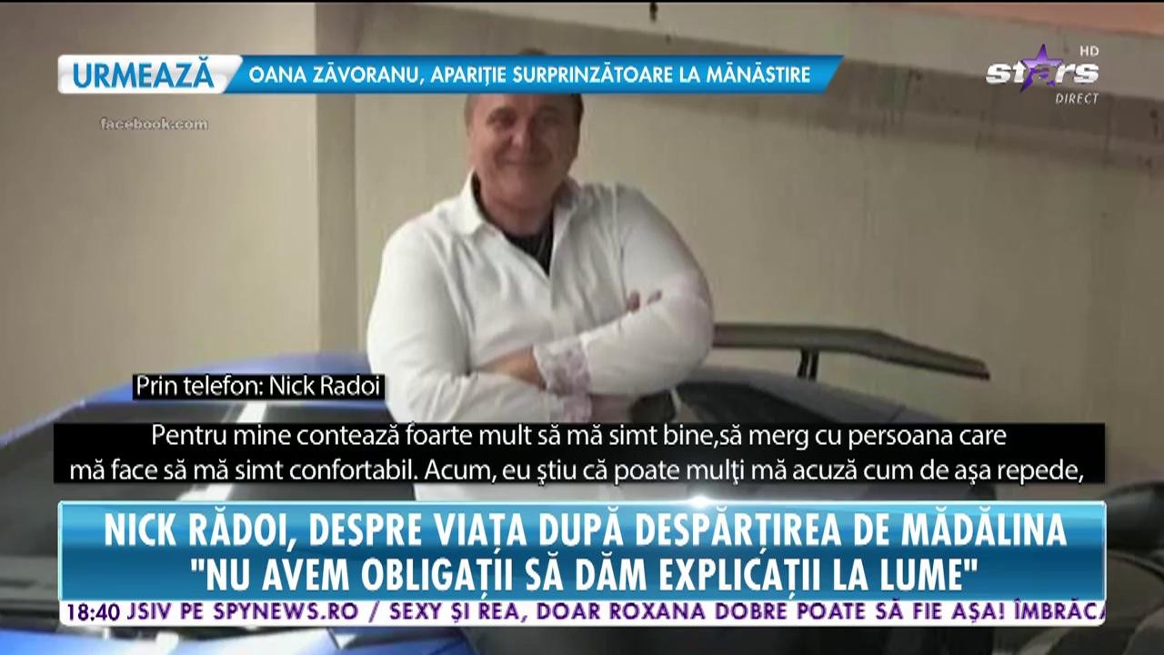 Nick Rădoi, despre viața după despărțirea de Mădălina Apostol