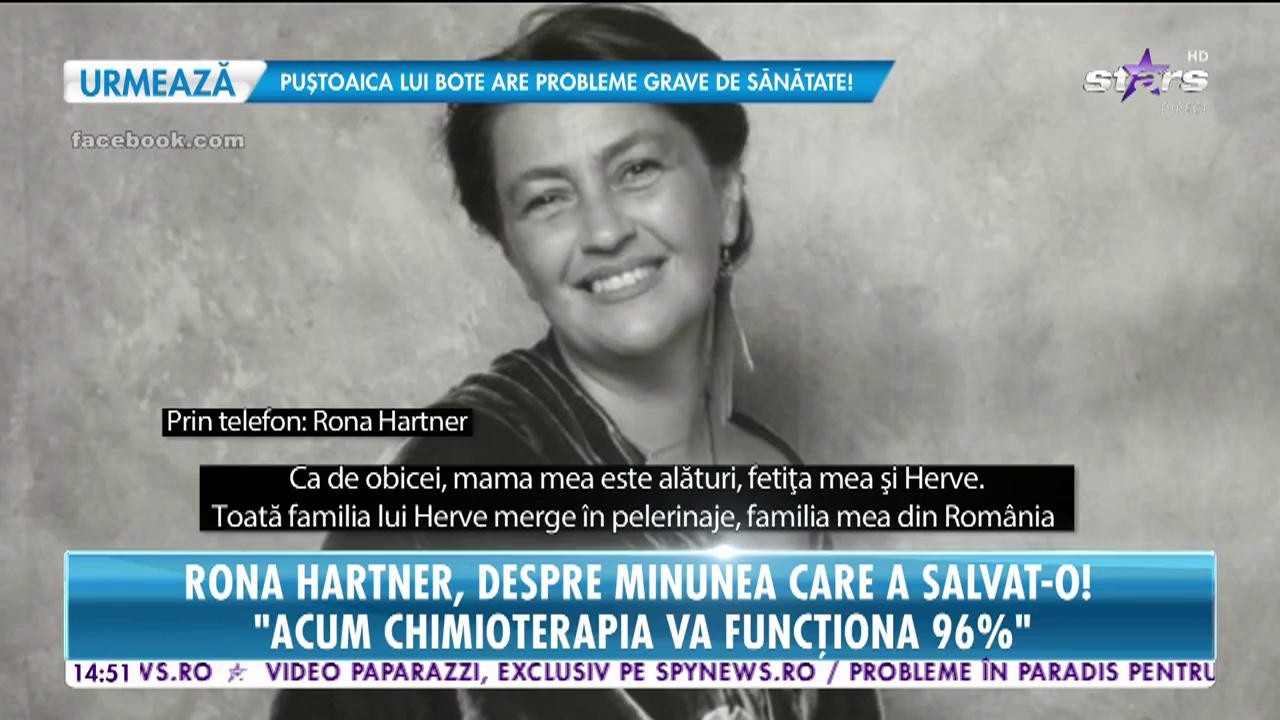 Rona Hartner, totul despre minunea care a salvat-o! &bdquo;Am avut embolie pulmonară din cauza tratamentului&rdquo;