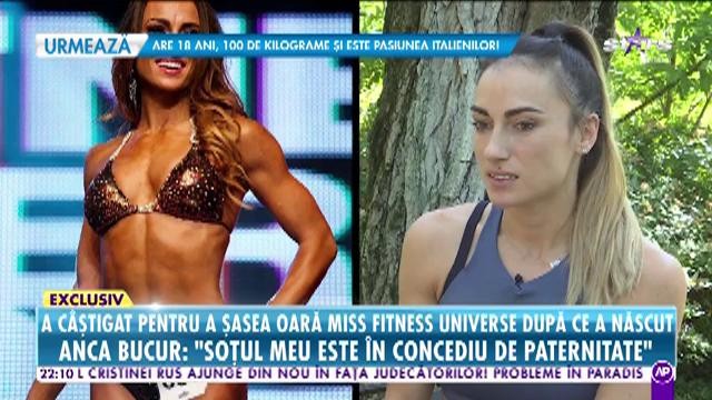 Răi da Buni. O româncâ a câştigat pentru a şasea oară Miss Fitness Univers! Anca Bucur: M-am întors în sală după șase săptămâni de la naștere