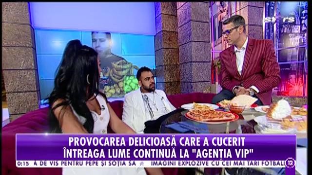 Agenția Vip. Provocare delicioasă. Sali Levent se &icirc;nfruptă din cele mai gustoase preparate &icirc;n timp ce vorbeşte