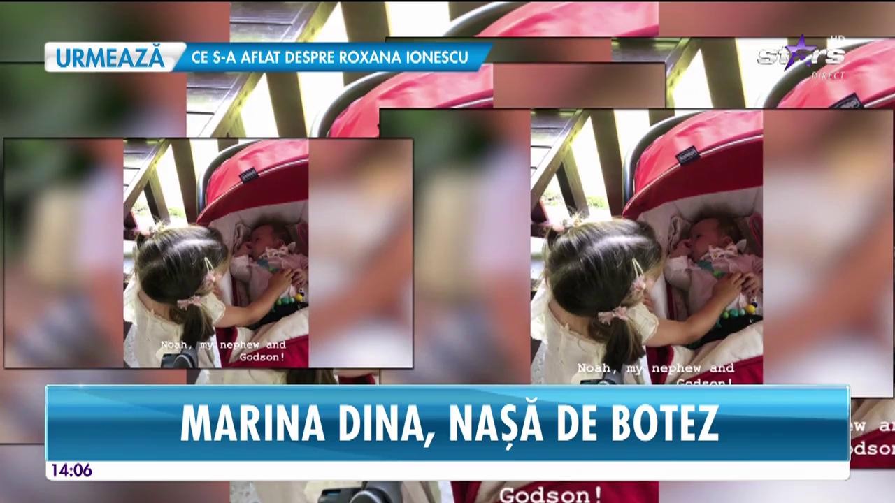Marina Dina, nașă de botez pentru nepoțelul ei