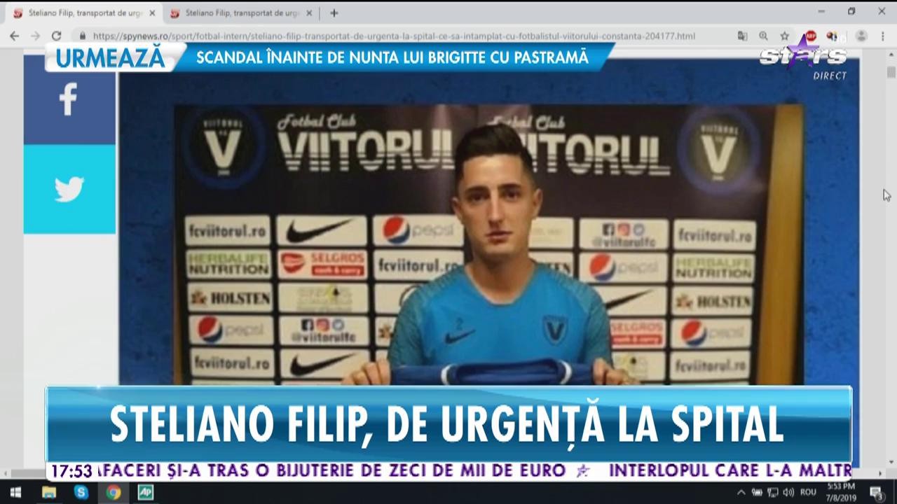 Star News. Steliano Filip, de urgență la spital