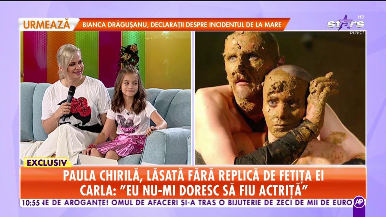 Star Matinal. Paula Chirilă, lăsată fără replică de către fetița ei: Eu nu-mi doresc să fiu actriță