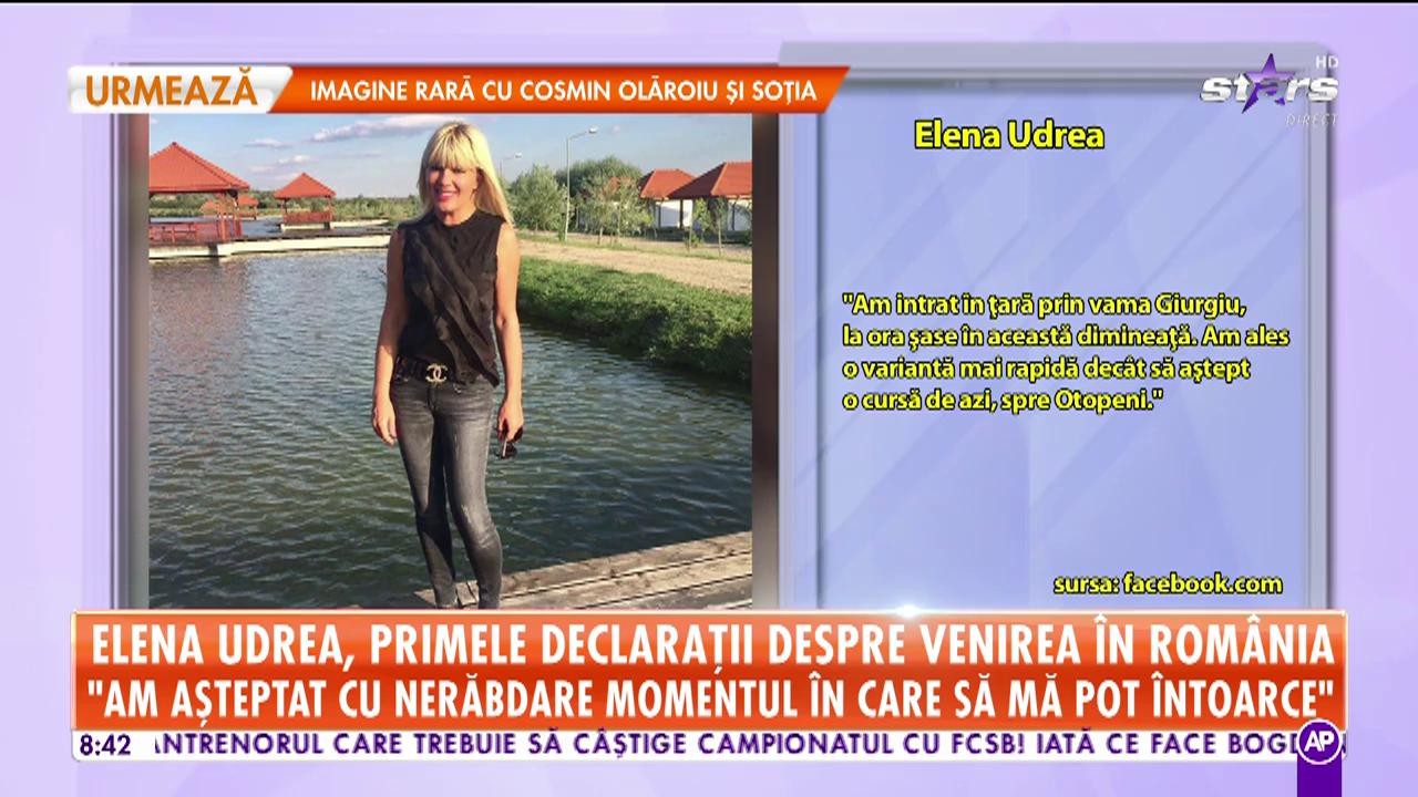 Star Matinal. Elena Udrea, primele declarații despre venirea &icirc;n Rom&acirc;nia