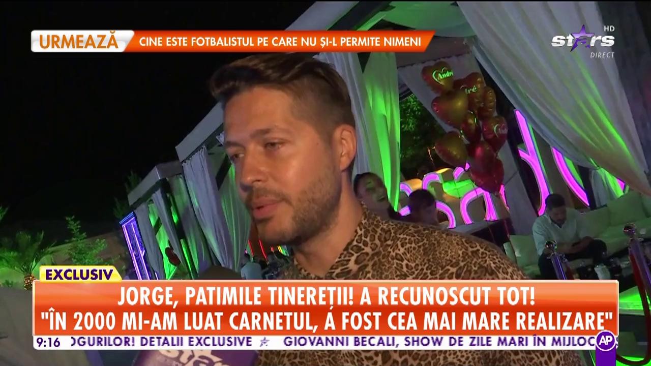 Star Matinal. Jorge, patimile tinereții! Artistul a recunoscut tot: Aveam mai multe gagici la 17 ani