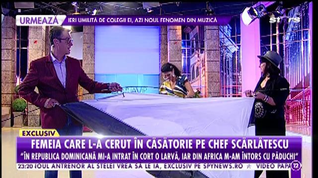 Agenția VIP. Angie, preferata lui Chef Scărlătescu, provocare extremă, &icirc;n direct! Prezentatorii emisiunii i-au &icirc;ndeplinit marea ei dorință