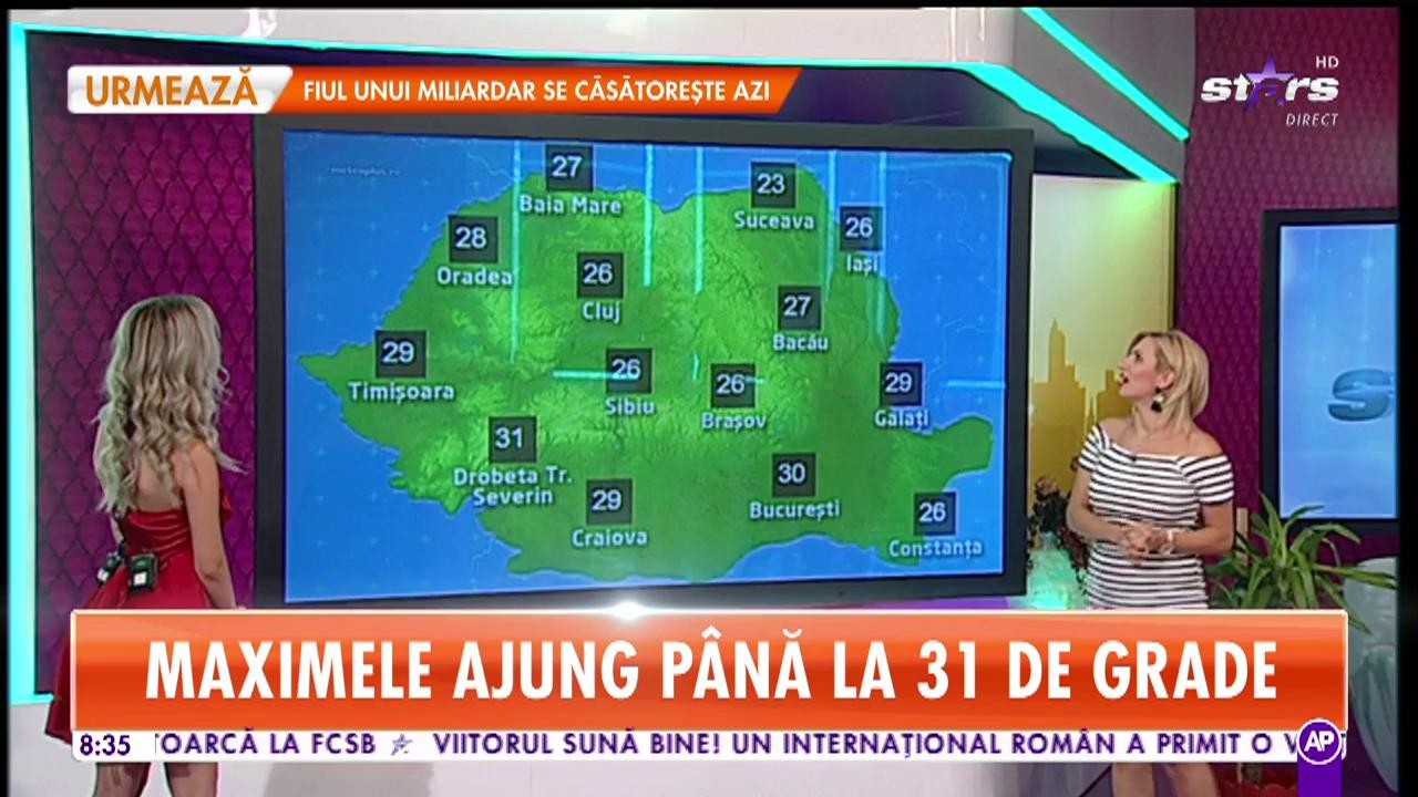 Star Matinal. Meteo 19 iulie 2019. Vreme frmoasă la sf&acirc;rșit de săptăm&acirc;nă. Maxima zilei ajunge p&acirc;nă la 31 de grade Celsius