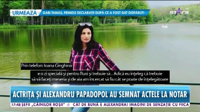 Star News. Ioana Ginghină a divorțat şi &icirc;n acte de Alexandru Papadopol