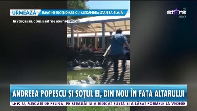 Star News. Andreea Popescu şi soţul, din nou &icirc;n fața altarului. Cei doi au fost nași la o nuntă spectaculoasă