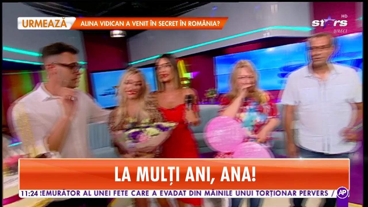 La mulți ani, Ana! Sexy asistenta de la Star Matinal, &icirc;n lacrimi atunci c&acirc;nd și-a vazut familia &icirc;n platou