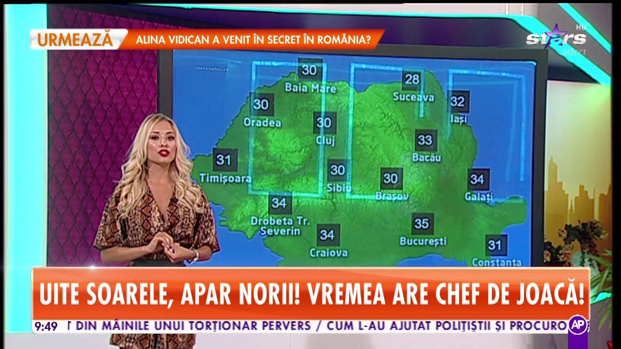 Star Matinal. Meteo 1 august 2019. Meteorologii au emis un cod galben de ploi şi vijelii, care vizează 19 judeţe din ţară