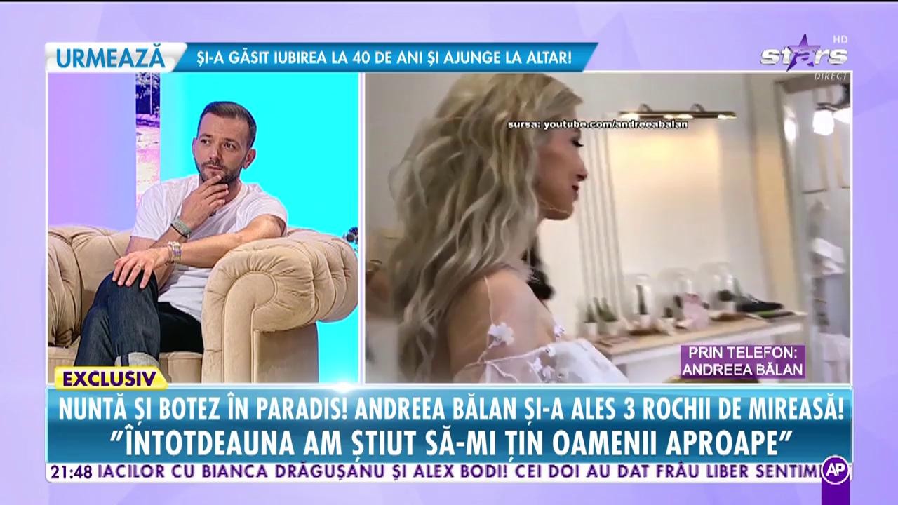 Nuntă şi botez în paradis! Andreea Bălan şi-a ales trei rochii de mireasă!