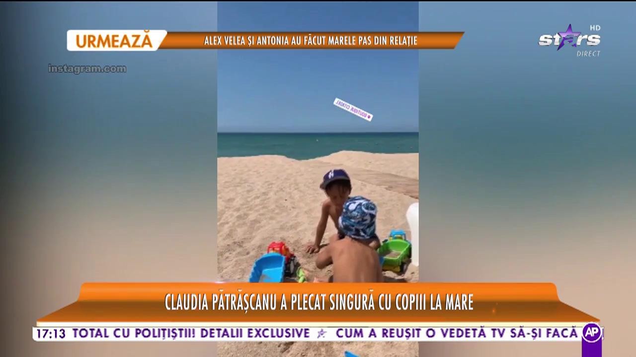 Claudia Pătrăşcanu a plecat singură cu copiii la mare