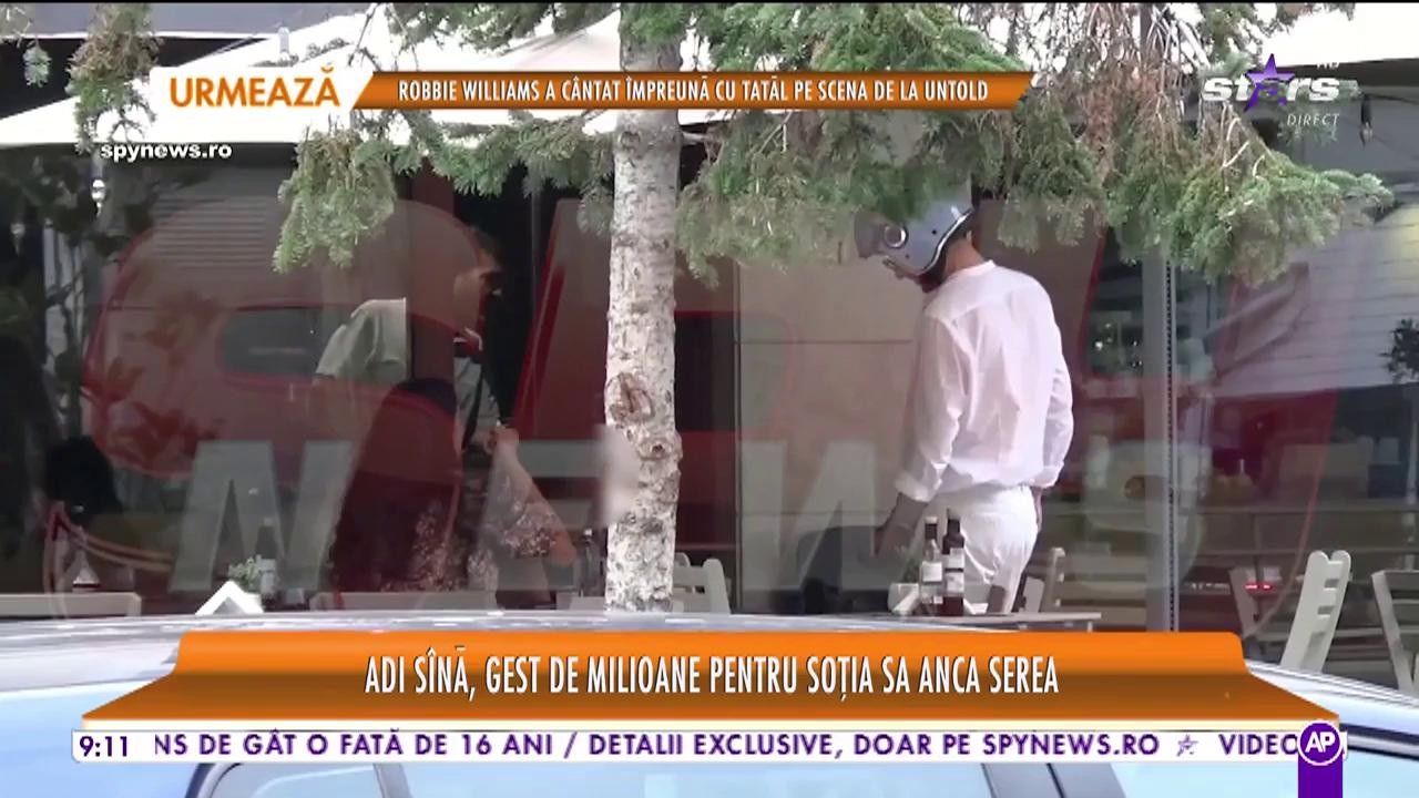 Adi S&icirc;nă, gest extraordinar pentru soţia lui, Anca Serea