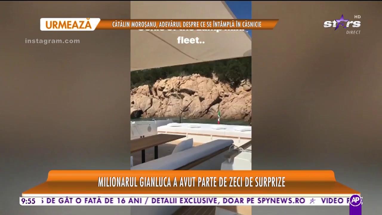 Gianluca Vacchi şi-a serbat ziua de naştere pe un iaht de lux