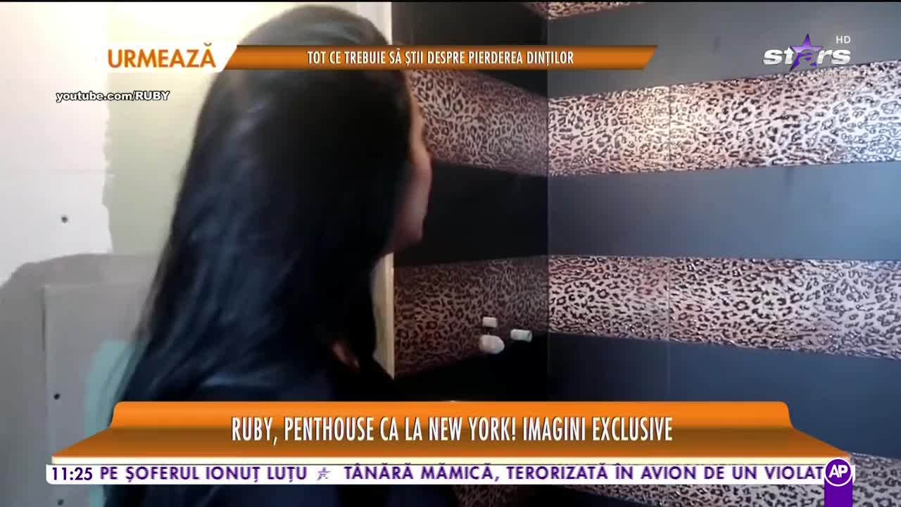 Imagini din casa &icirc;n care s-a mutat Ruby! Artista şi-a făcut un penthouse ca la New York