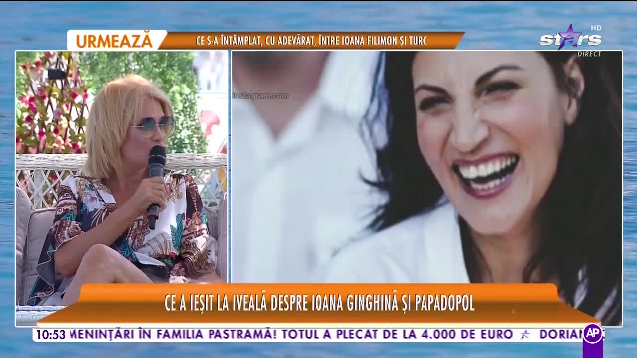 Star Matinal e pe val. Secretul pe care l-a dezvăluit Ioana Ginghină despre căsătoria cu Alexandru Papadopol