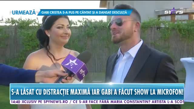 Star News. Cele mai tari imagini de la petrecerea de nuntă a Gabrielei Cristea cu Tavi Clonda. Vedeta a făcut show la microfon
