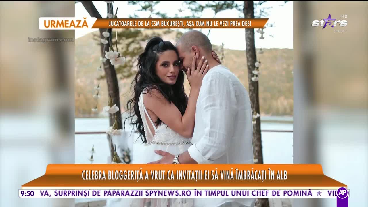 Star News. C&acirc;t a costat nunta Ioanei Grama! Celebra bloggeriță a vrut ca invitații ei să vină &icirc;mbrăcați &icirc;n alb