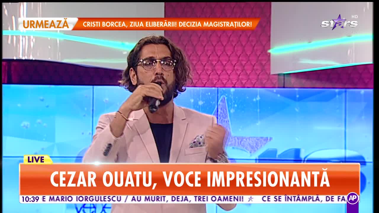 Cezar Ouatu, voce impresionantă. Artistul c&acirc;ntă live la Star Matinal