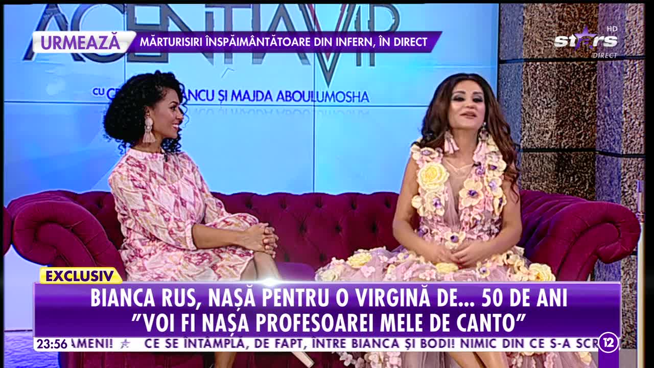 Bianca Rus, naşă pentru o virgină de 50 de ani!