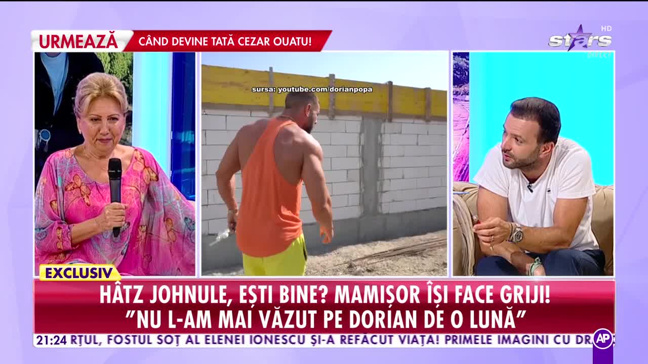 "Mamişor" îşi face griji pentru Dorian Popa: "Nu l-am mai văzut de o lună"