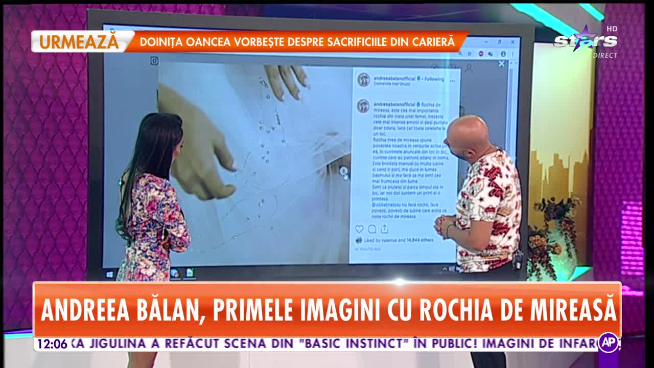 Andreea Bălan, primele imagini cu rochia de mireasă