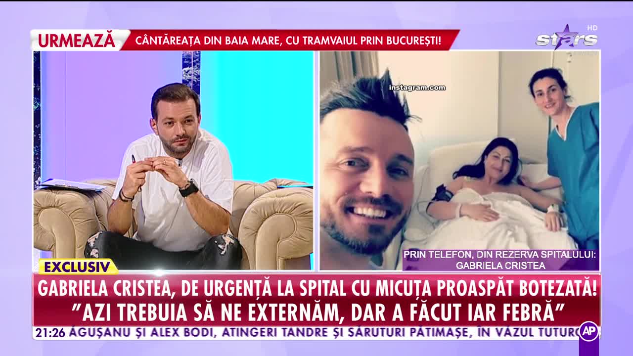 Gabriela Cristea a ajuns de urgenţă la spital cu micuţa proaspăt botezată!