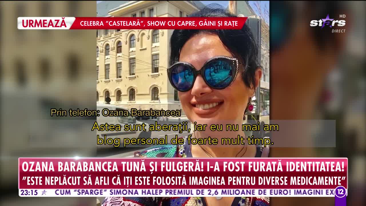 Agenția Vip. Ozana Barabancea, victima unui furt de identitate: Este neplăcut să afli că &icirc;ți este folosită imaginea pentru diverse medicamente